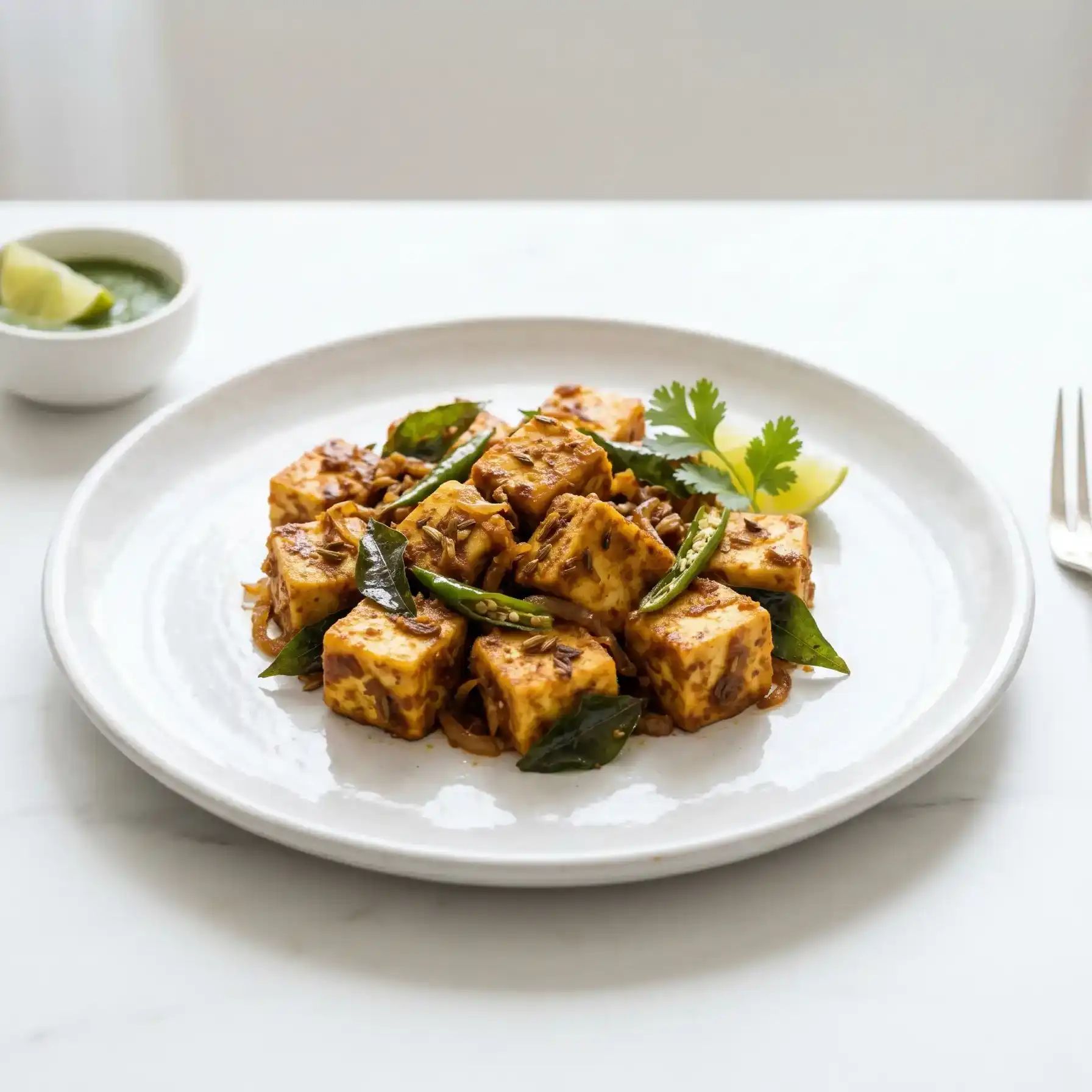 Konaseema Paneer Vepudu — Golden-fried paneer cubes are tossed with fragrant Konaseema spices at Dum N Grill Frisco, Frisco